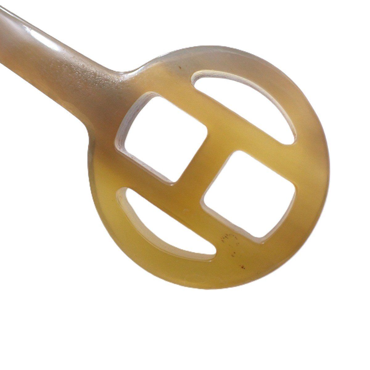 HERMES エルメス バッファローホーン かんざし ベージュ×ブラウン系