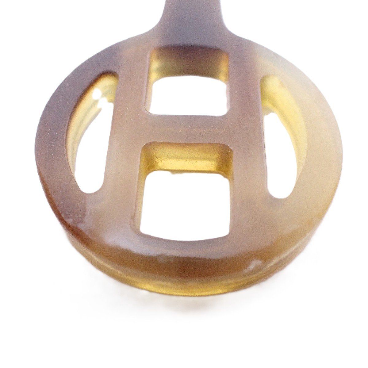 HERMES エルメス バッファローホーン かんざし ベージュ×ブラウン系