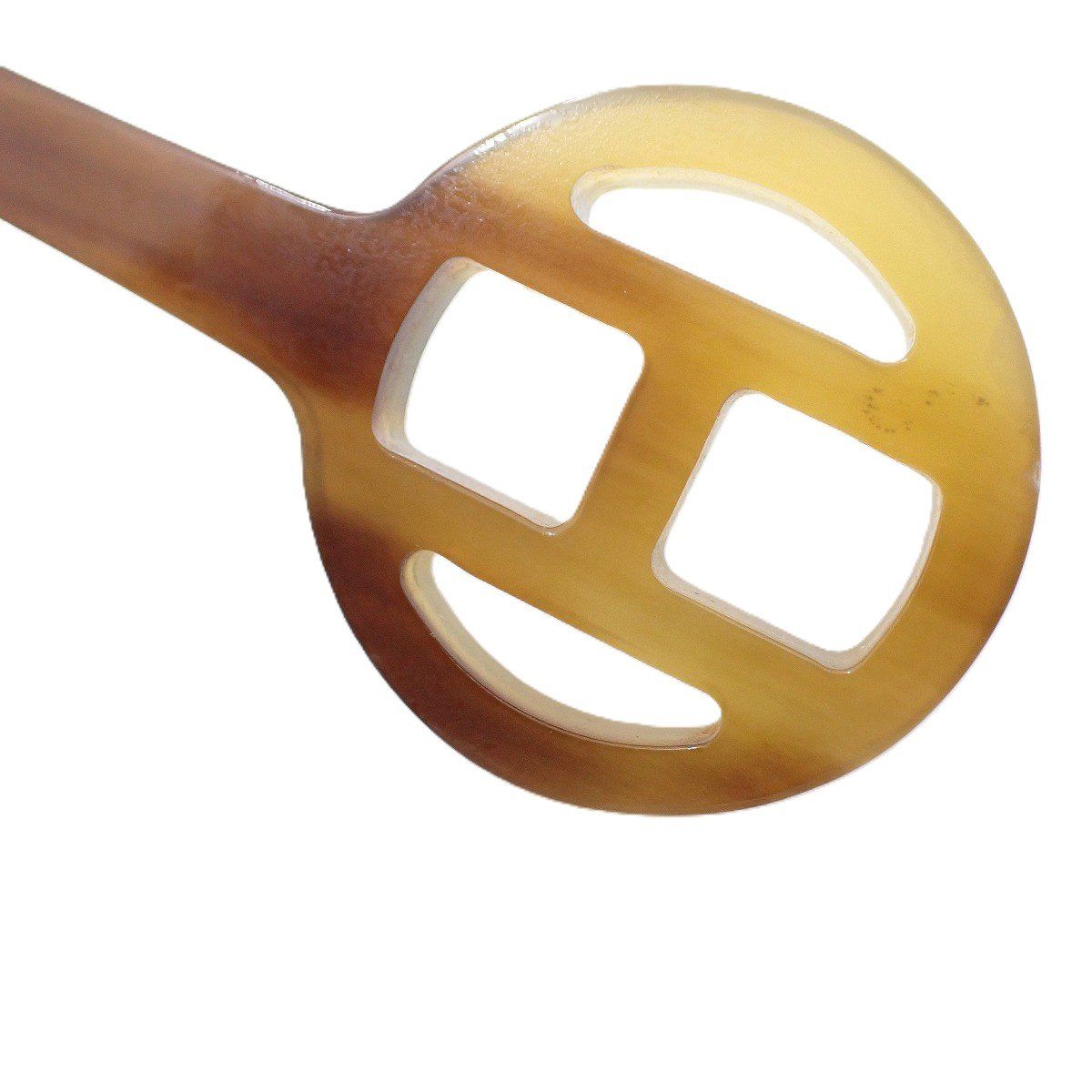 HERMES エルメス バッファローホーン かんざし ベージュ×ブラウン系