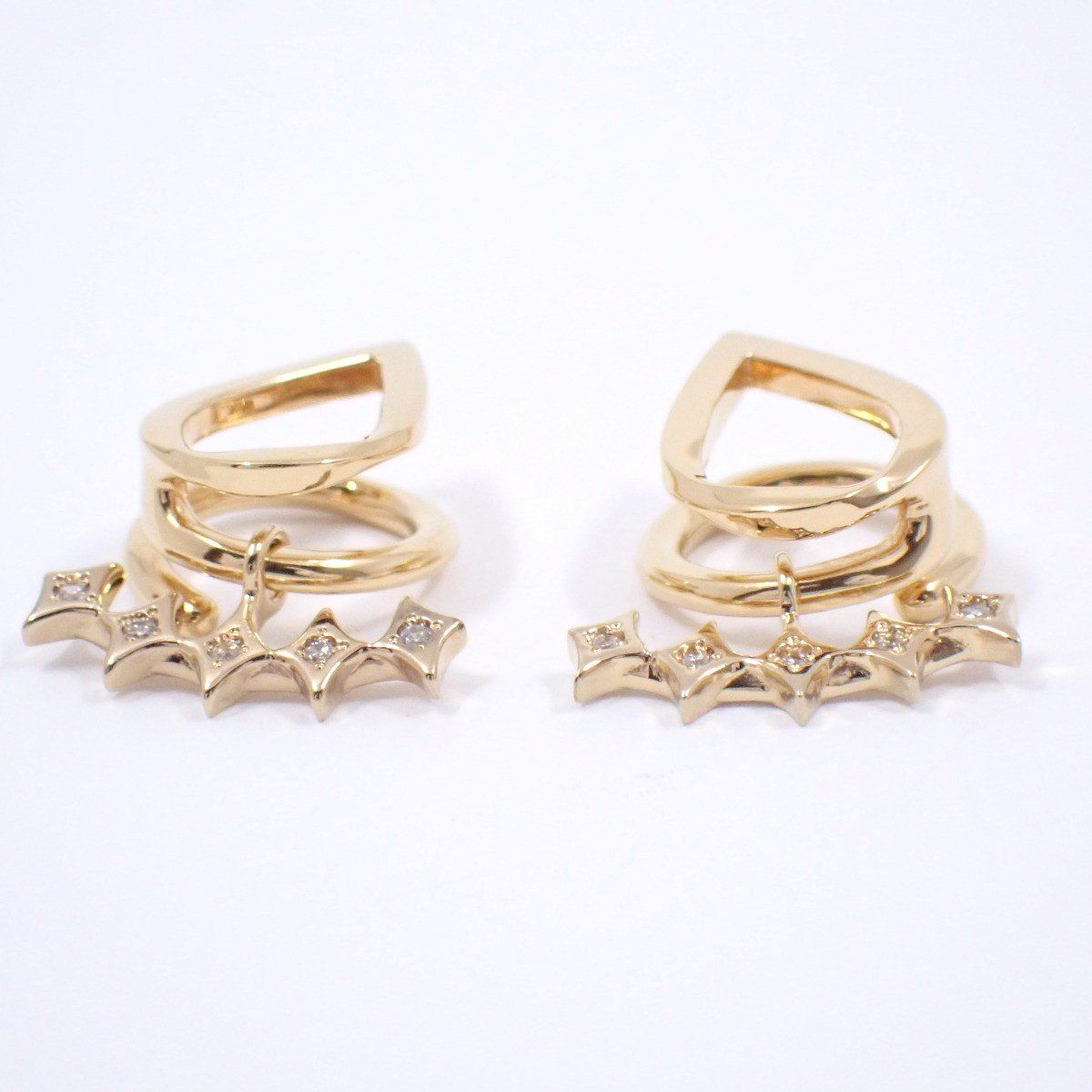 送料無料で格安。 ete エテ イヤリング シルバー925 ゴールドGP ラインストーン いおき質店 【正規品販売】