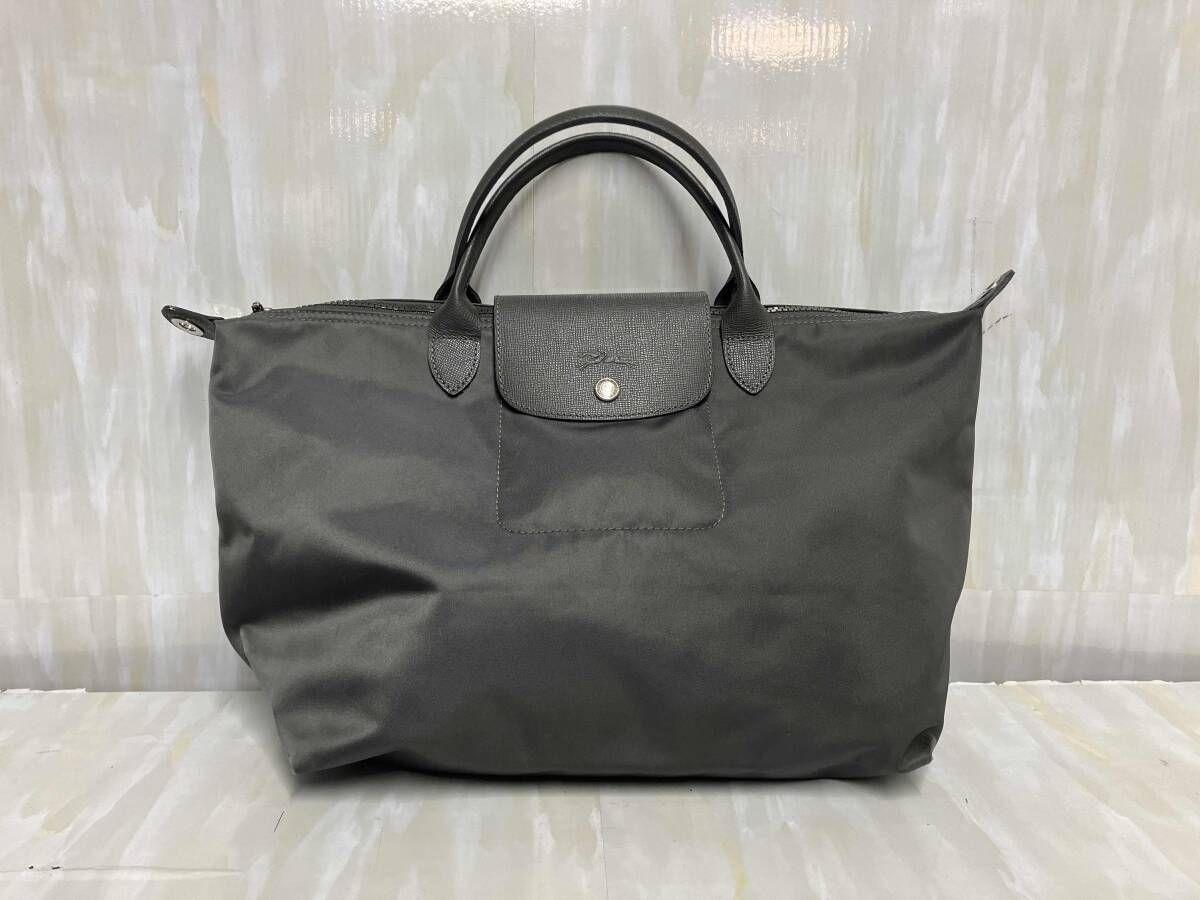 LONGCHAMP ロンシャン プリアージュ グレー 2way ショルダーバッグ トートバッグ