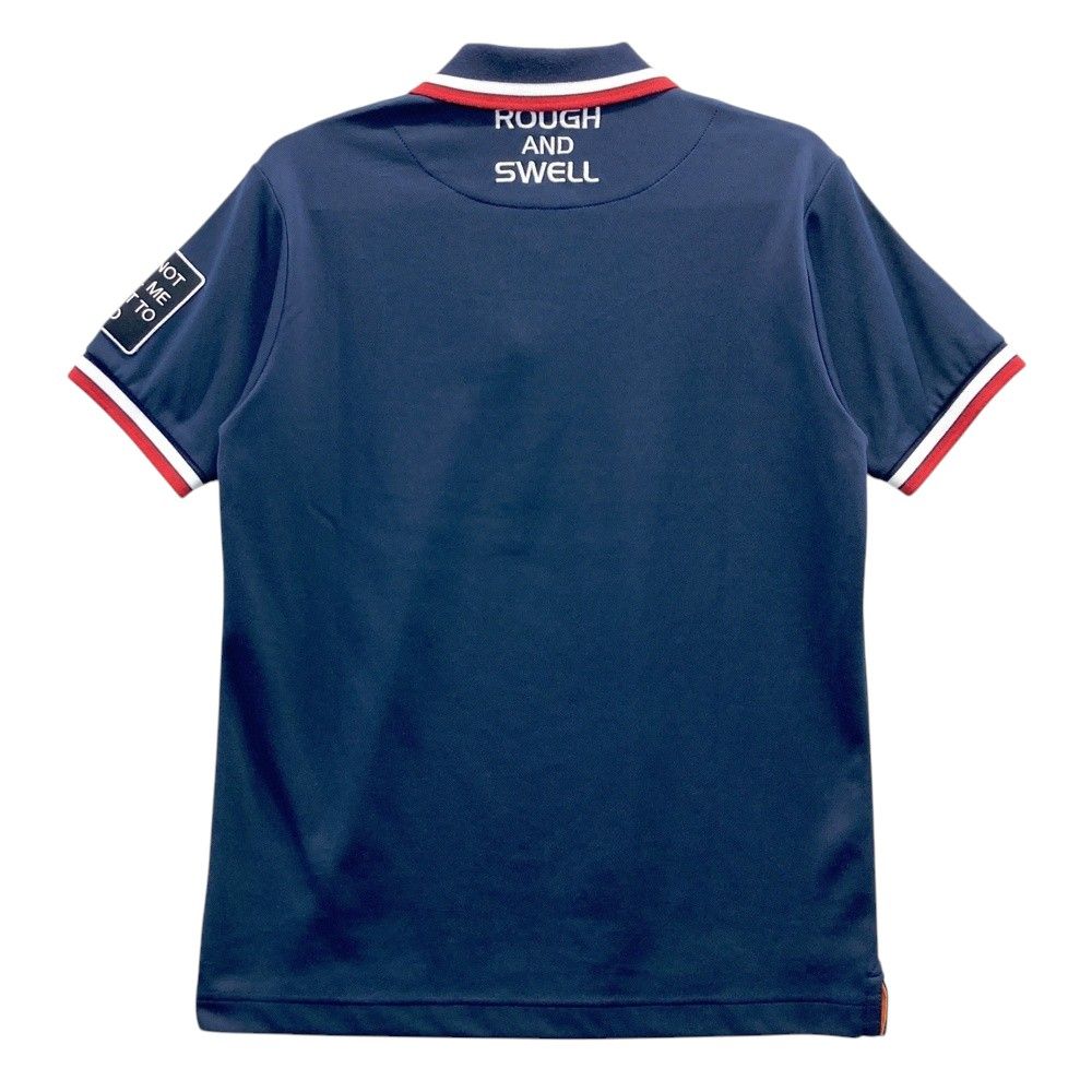 サイズ：S ROUGH&SWELL ラフアンドスウェル 半袖ポロシャツ ネイビー系