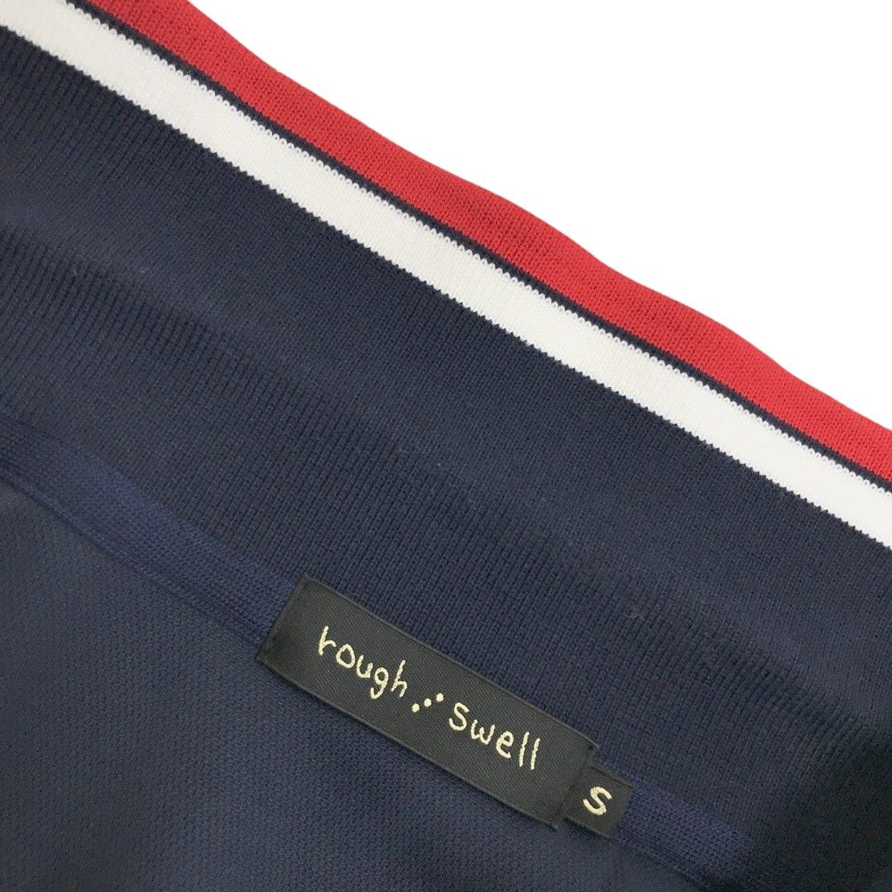 サイズ：S ROUGH&SWELL ラフアンドスウェル 半袖ポロシャツ ネイビー系