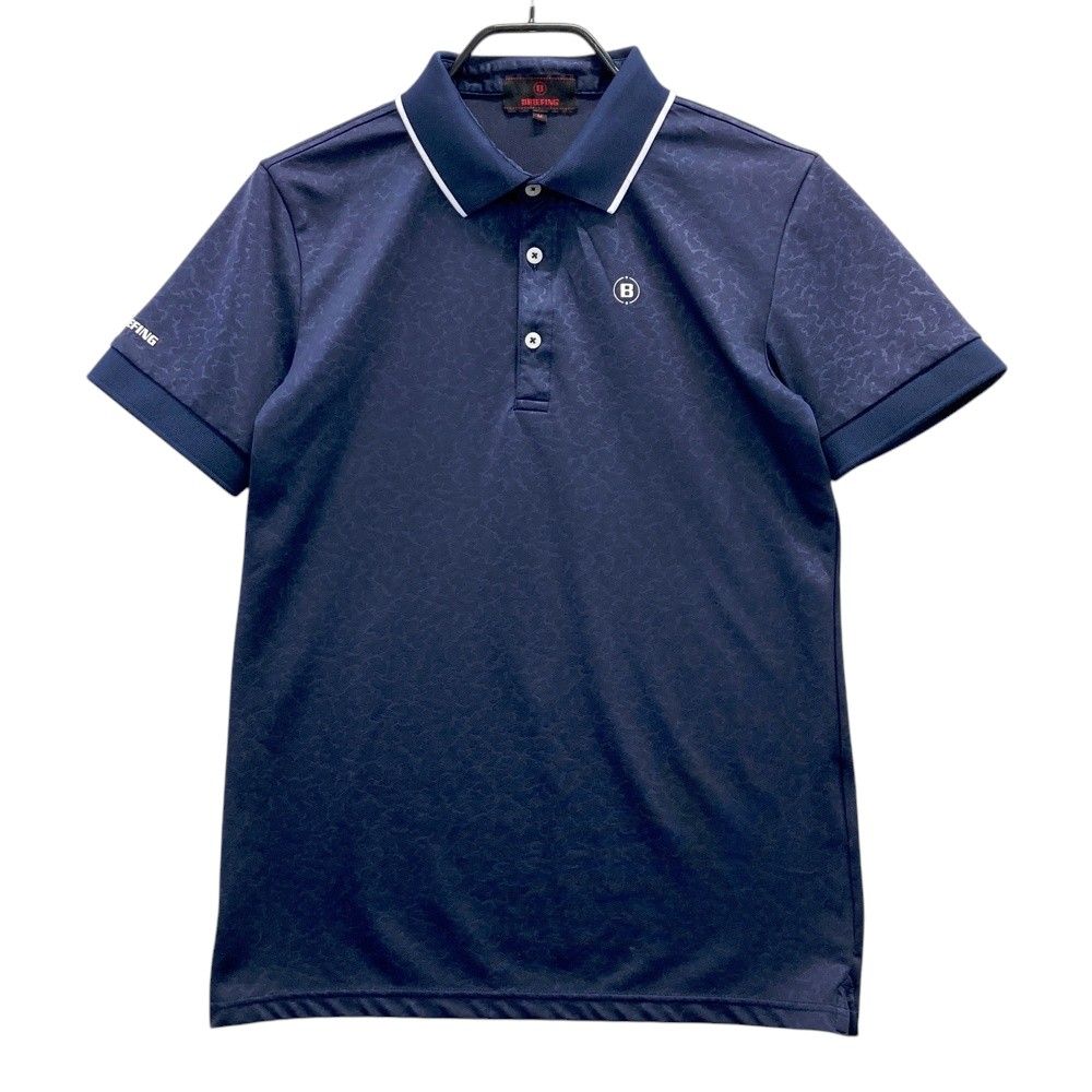 サイズ M BRIEFING GOLF ブリーフィング 半袖ポロシャツ 総柄 ネイビー系 240101547784 ゴルフウェア メンズ ストスト