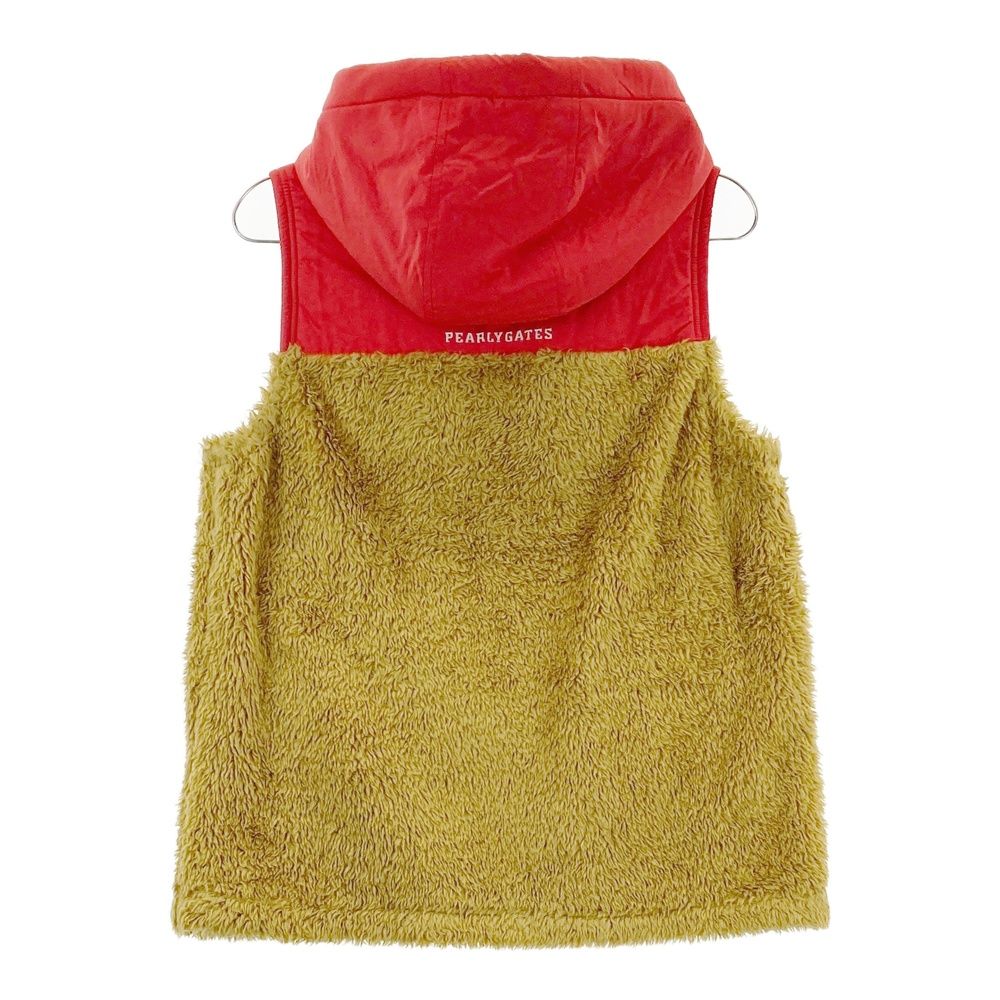 パーリーゲイツ レディース　ボアベスト　パーカー サイズ：0 PEARLY GATES パーリーゲイツ ボアベスト レッド系