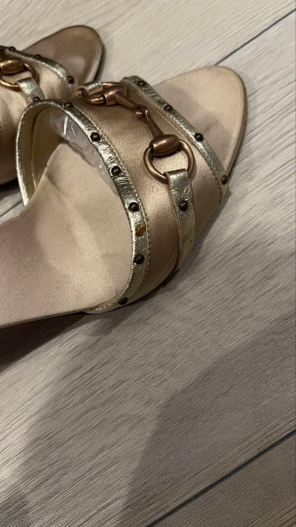 GUCCI ミュール サンダル ゴールド金具 グッチ レディース 23.5cm