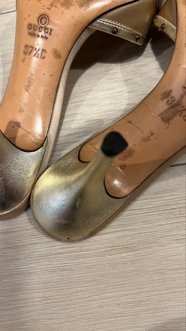 GUCCI ミュール サンダル ゴールド金具 グッチ レディース 23.5cm