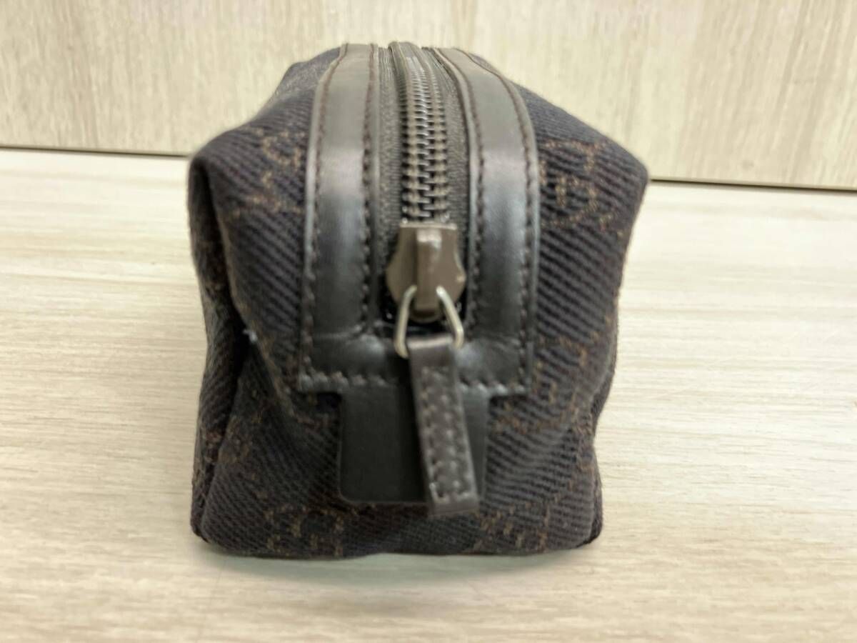 GUCCI GGキャンバス 29596 ポーチ ブラウン
