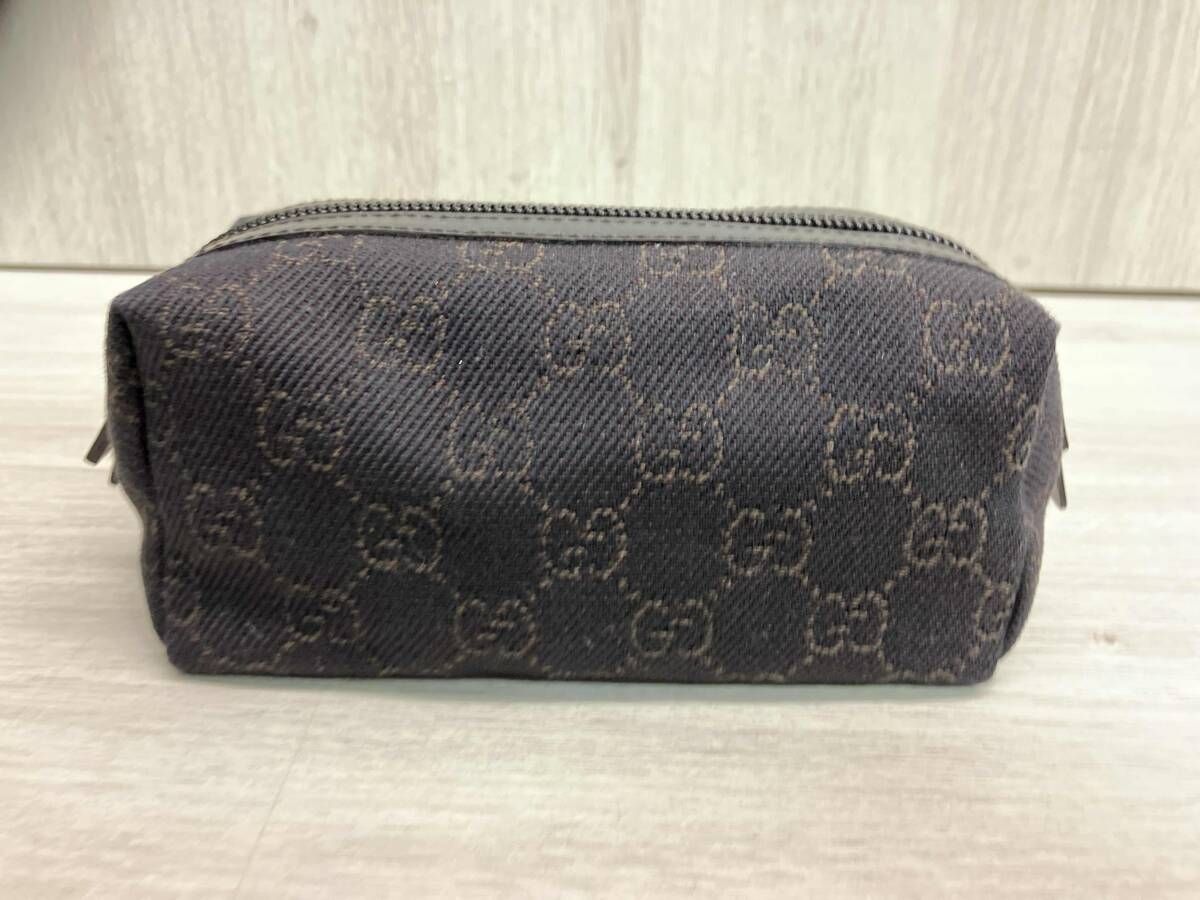 GUCCI GGキャンバス 29596 ポーチ ブラウン