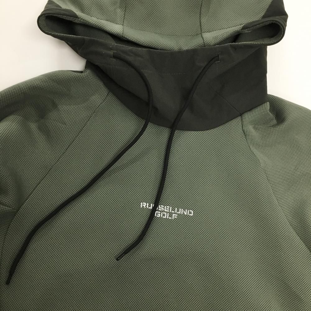 ラッセルノ パーカー カーキ 地模様 ルチャマスク トレーナー メンズ 6