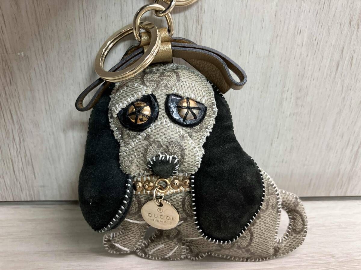 GUCCI GGプラス グッチョリ ビーグルサム キーリング付チャーム