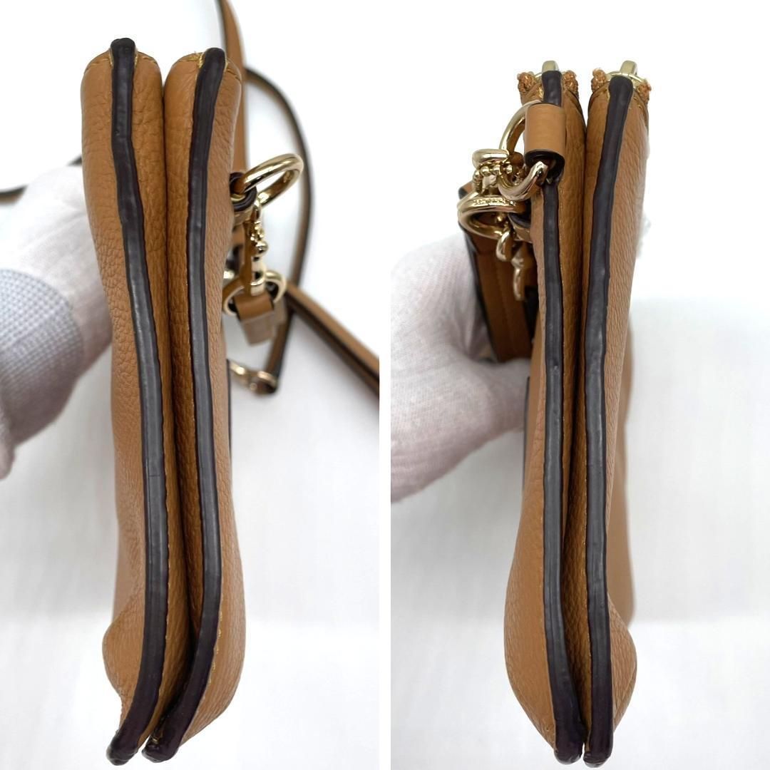 ☆【美品】コーチ ショルダーバッグ ダブルガセット クロスボディ