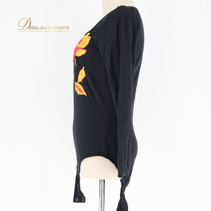 社交ダンス】チャコット Dance 黒花柄トップス 社交ダンス 衣装