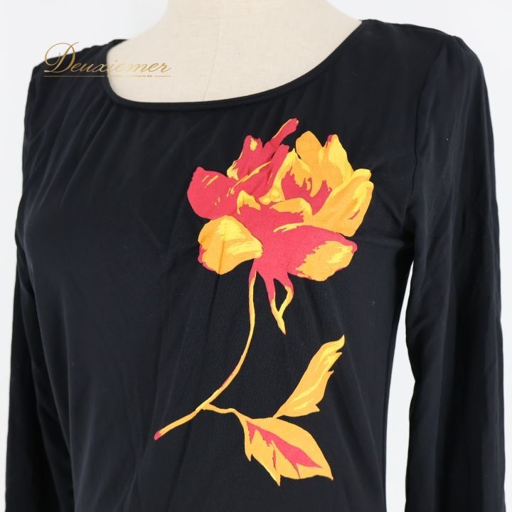 社交ダンス 衣装 レオタード チャコット Chacott ブラック系 花柄