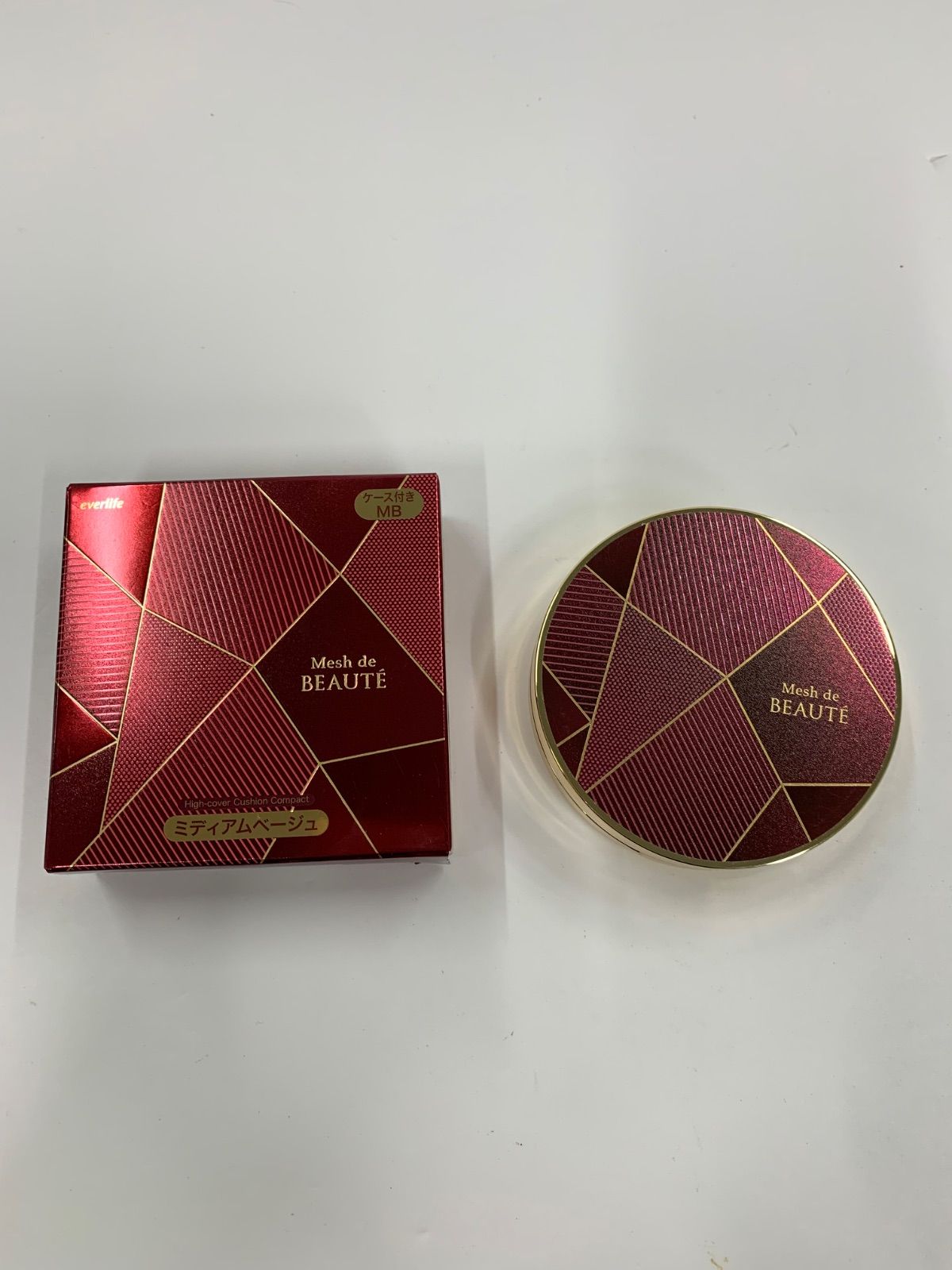 正規品，定番 E566 K 美・皇潤パーフェクト メッシュドボーテ ハイカバークッションコンパクト 13g ミディアムベージュ×1点、ライトベージュ×1点 計2点セット クッションファンデーション