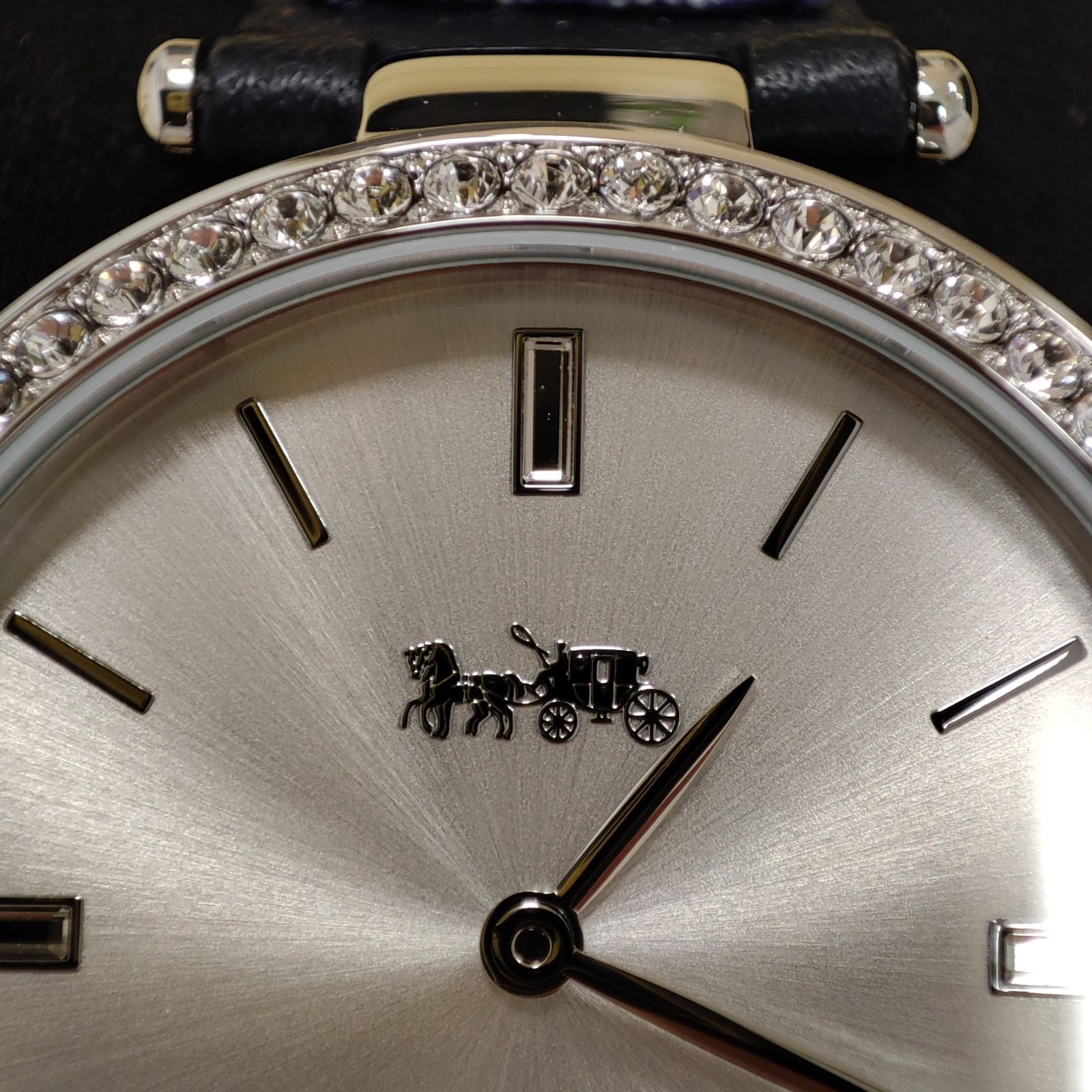 COACH ラウンドストーン シグネチャー柄ベルト クオーツ 腕時計 CA.123.7.14.2298 S