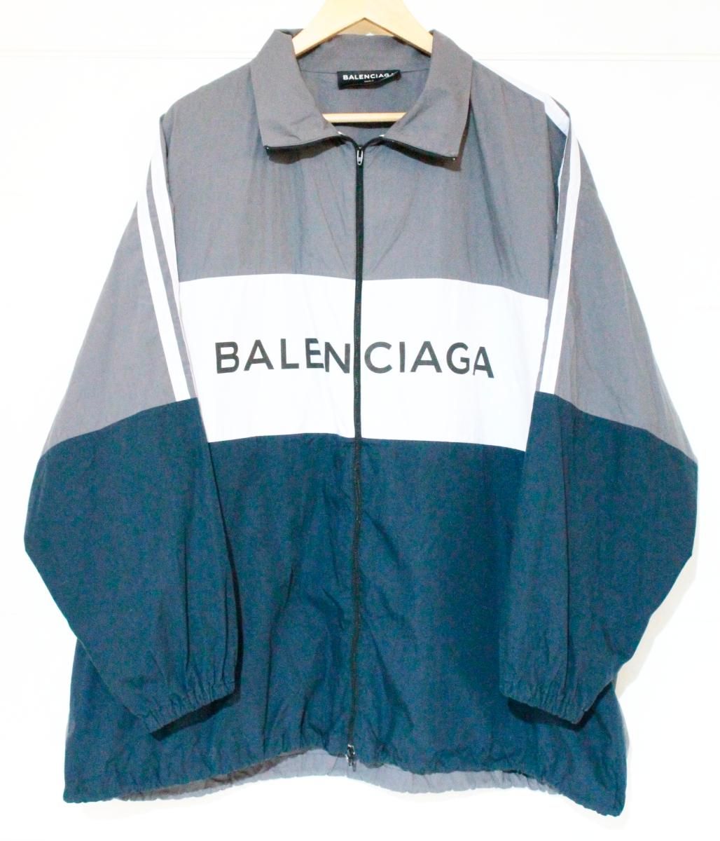 BALENCIAGA メンズブルゾン 38 BALENCIAGA 18ss POPLIN SHIRT JACKET 38 紺 ネイビー ブルゾン 508901 TWB13