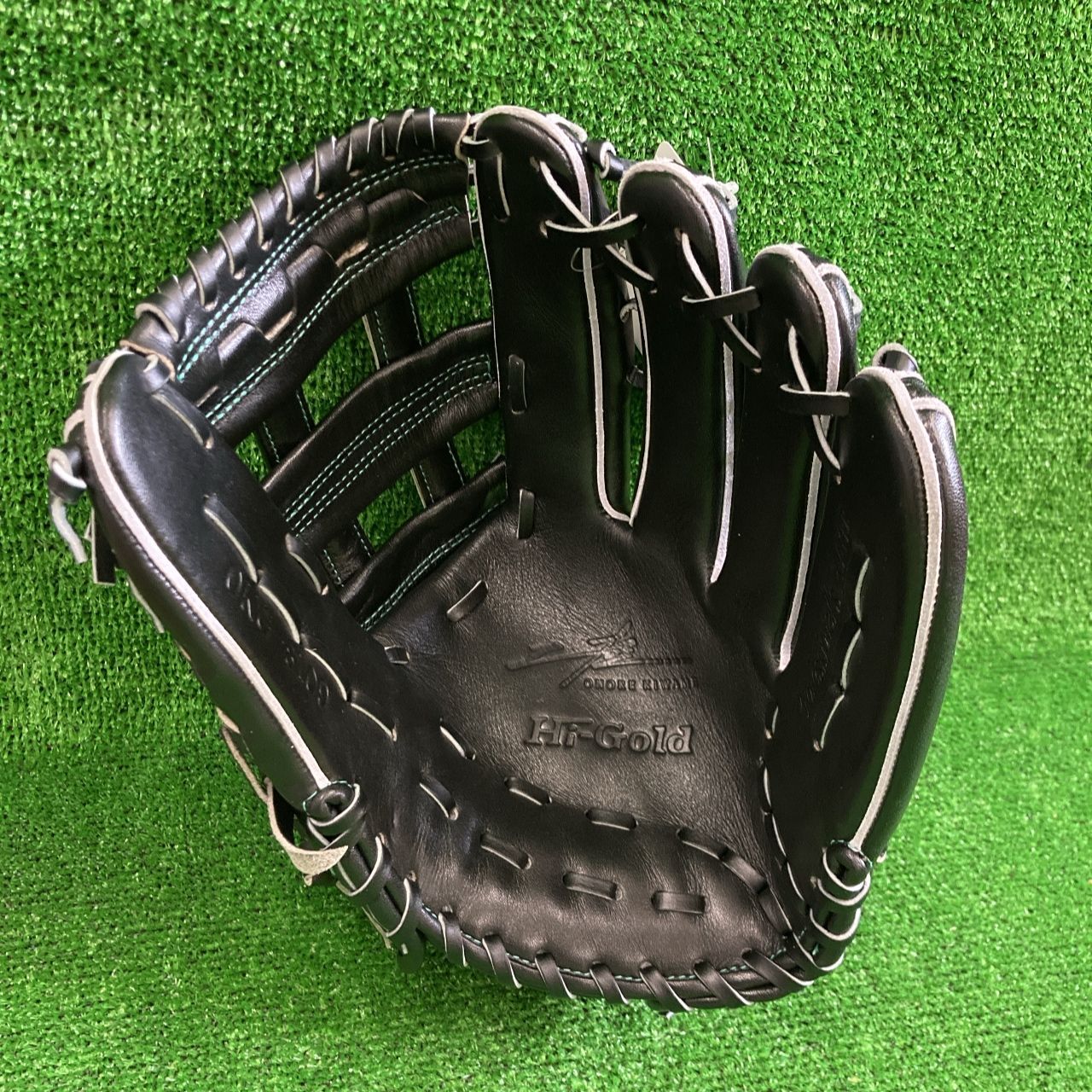 ハイゴールド 一般軟式用グラブ ブラック 艶有 外野手用 OKG 8109 己