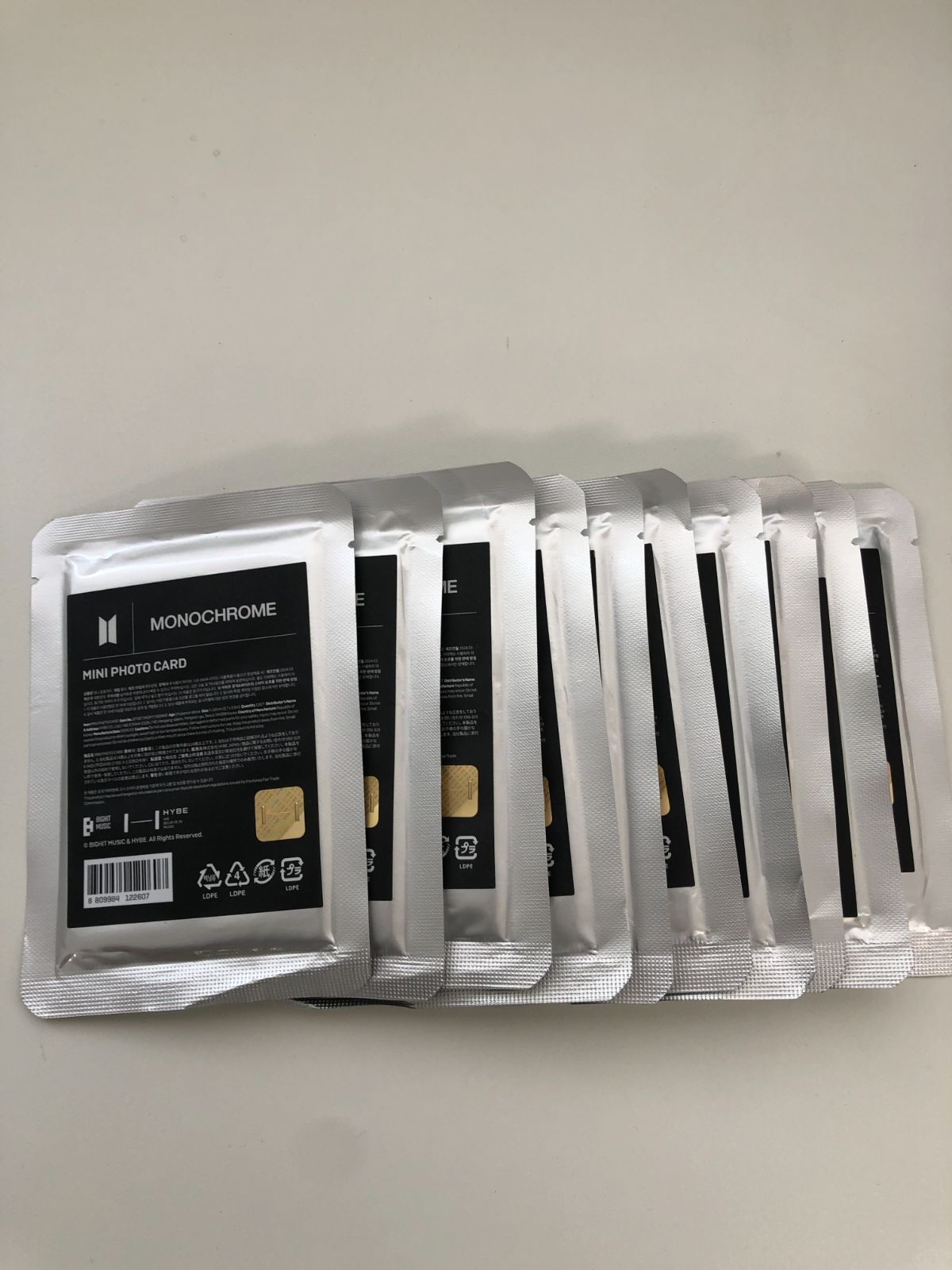 BTS MONOCHROME 10セット ミニフォトカード