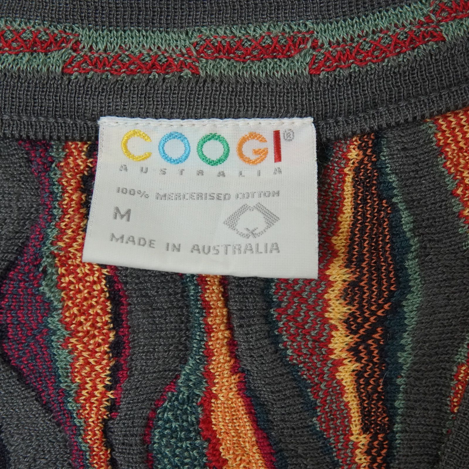 クージー　カーディガン　M　ウール100　3D 中古・古着通販】Coogi (クージー) 3Dウールカーディガン マルチカラー