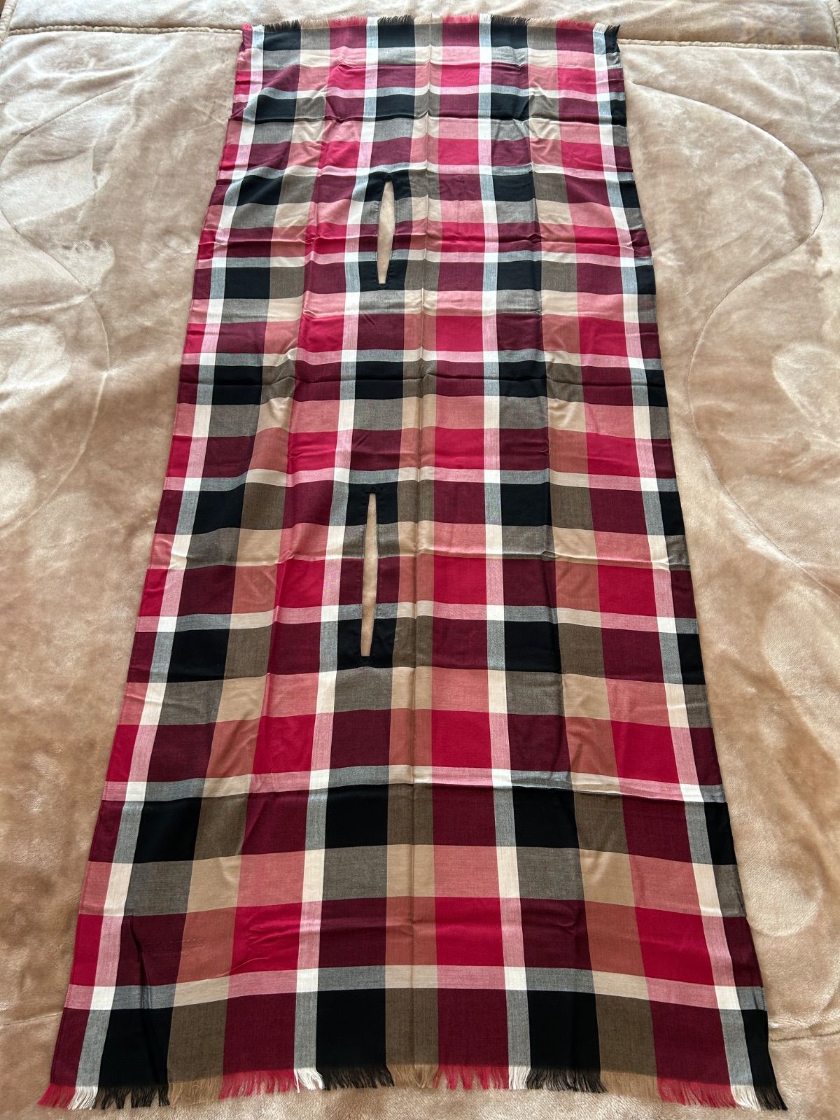 ブルーレーベルクレストブリッジストール ショールレディーススカーフ婦人マフラー女性用メイドインジャパン大判男女兼用ユニセックス