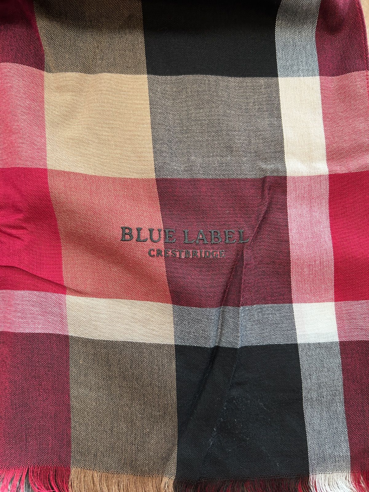 ブルーレーベルクレストブリッジストール ショールレディーススカーフ婦人マフラー女性用メイドインジャパン大判男女兼用ユニセックス