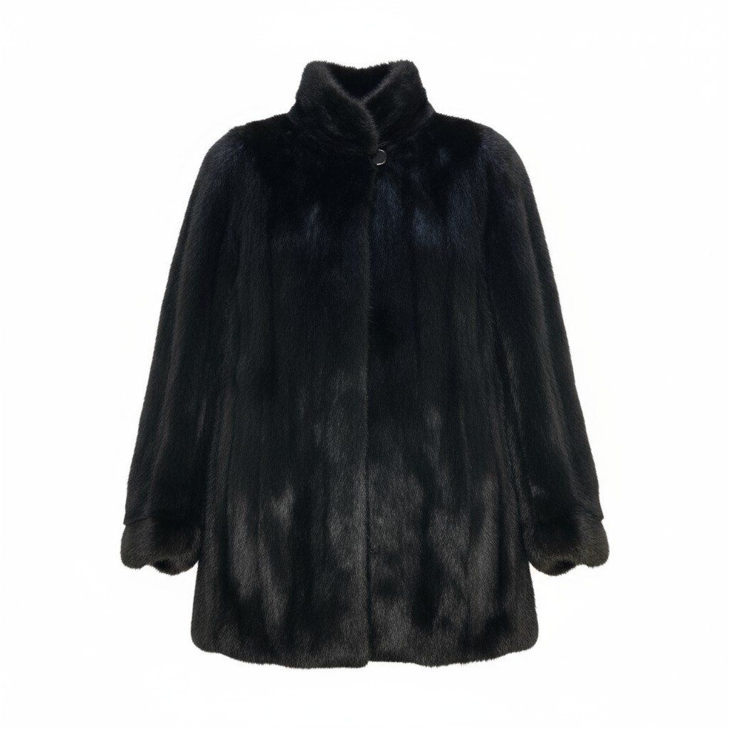 42k14【美品】毛皮コート ファーコート ダークミンク ミンクファー