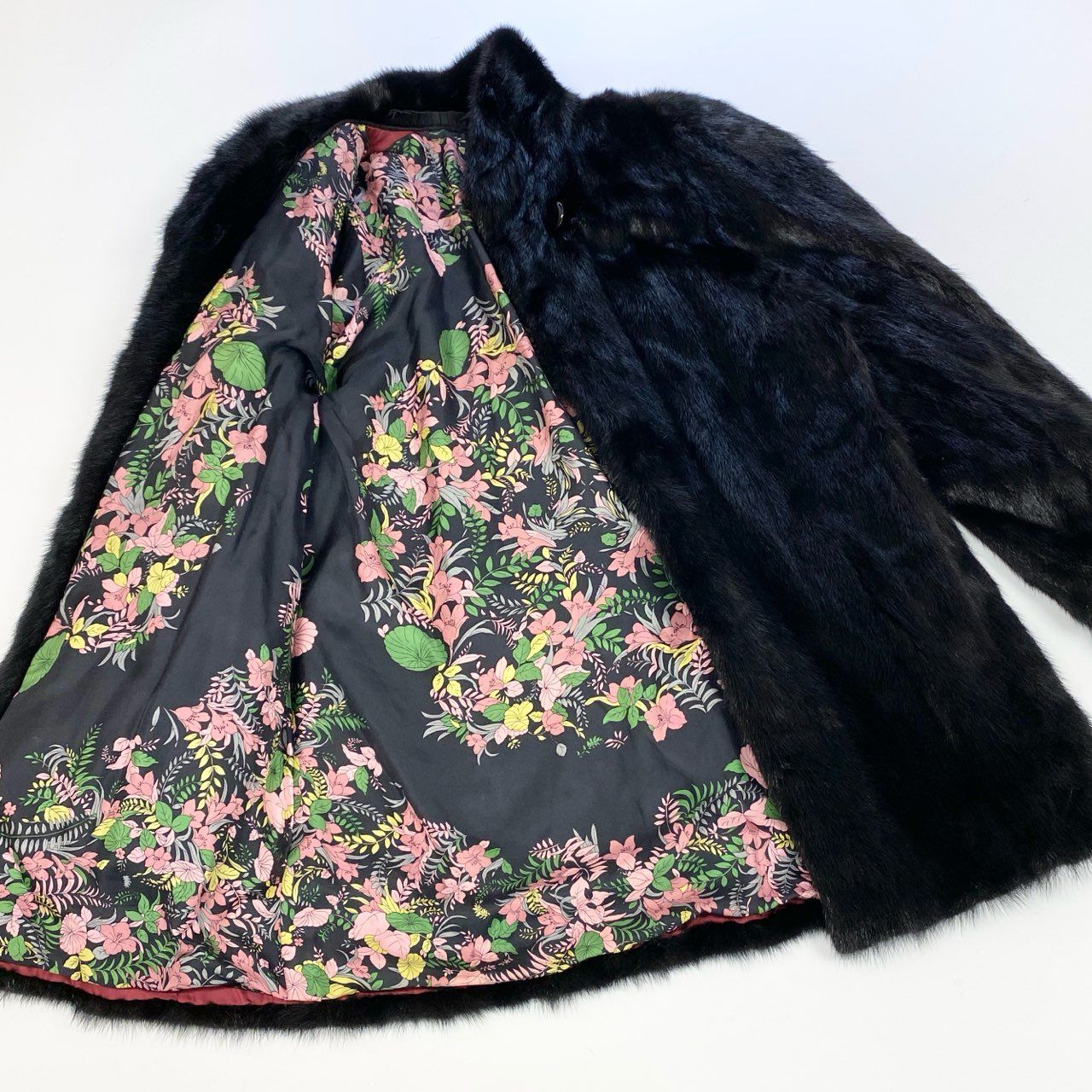 42k14【美品】毛皮コート ファーコート ダークミンク ミンクファー