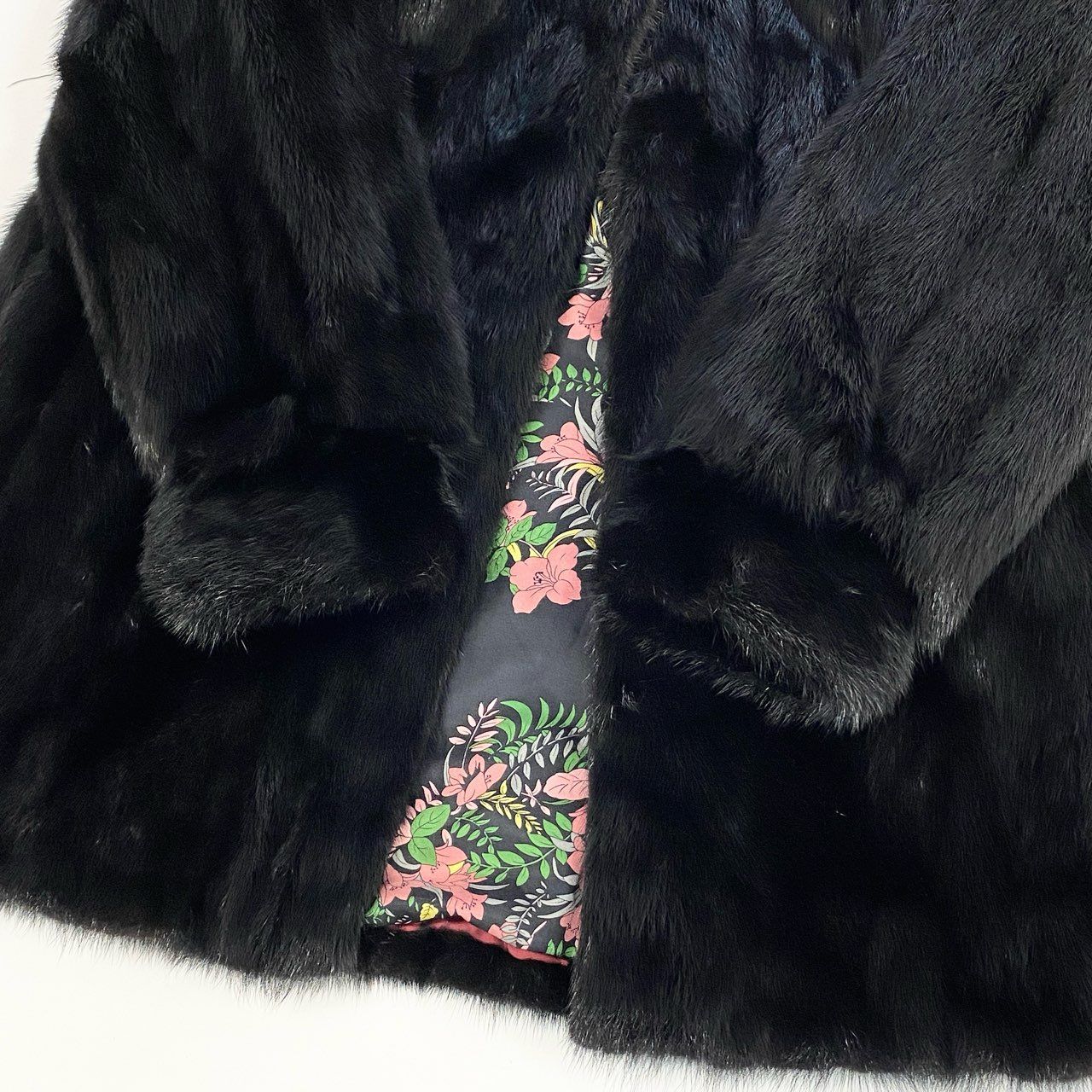 42k14【美品】毛皮コート ファーコート ダークミンク ミンクファー