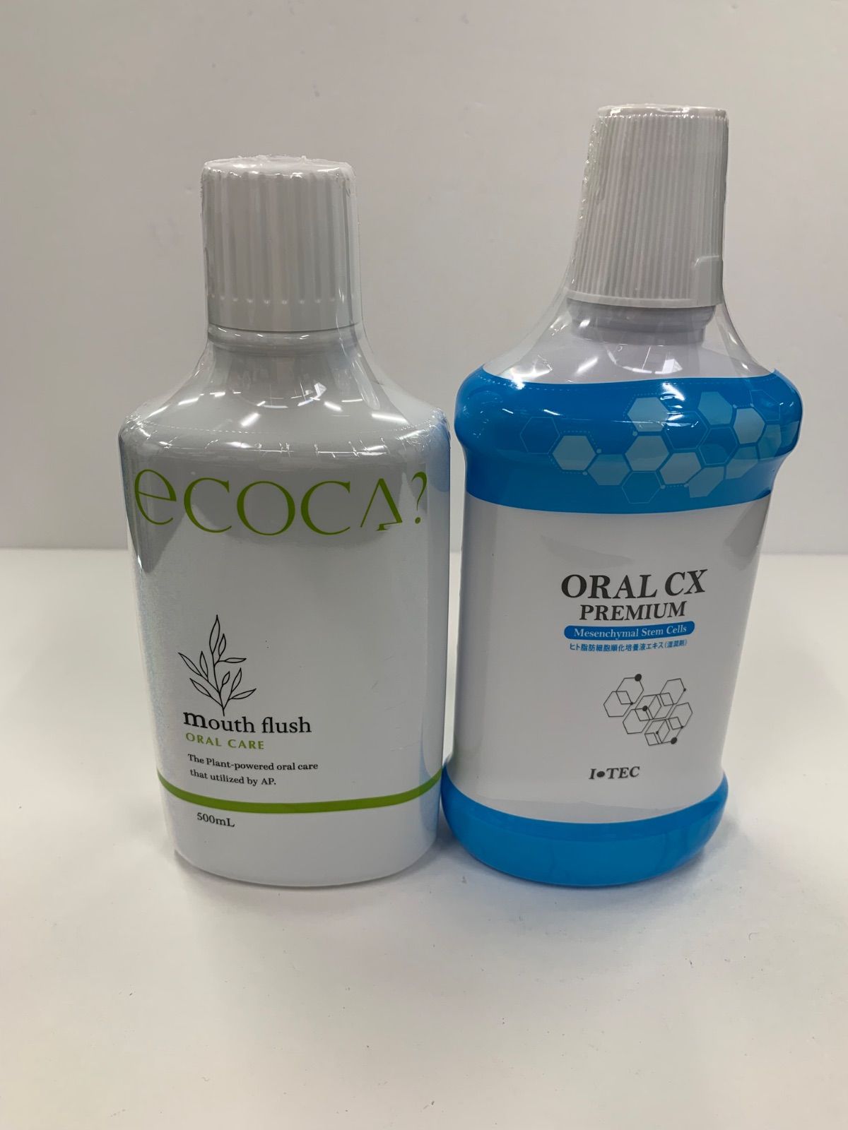 E567 ECOCA? マウスフラッシュ 液体歯みがき 500ml ＆ オーラル CX プレミアム 保湿洗口液 500mlL 計2点セット