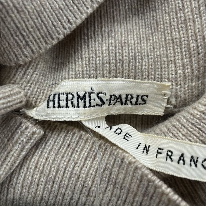 入手困難 エルメス マルジェラ期 XL ニット カシミヤ シルク 切替 花柄 HERMES - 美品 エルメス HERMES ニット マルジェラ期 セーター