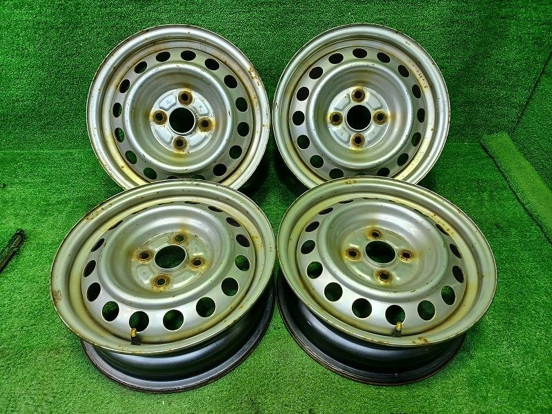 トヨタ TOYOTA プロボックス サクシード NCP 165 V ホイール スチール シルバー 14インチ 5 J 4穴 4本 100