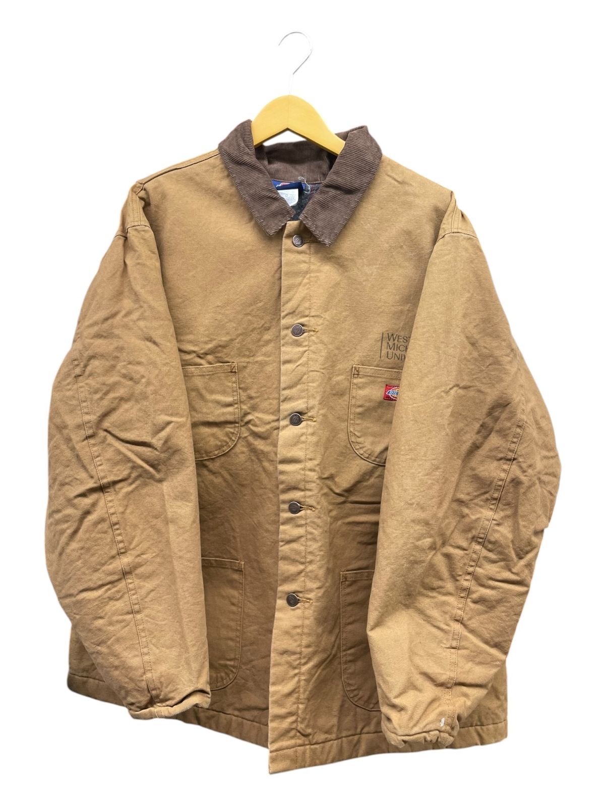 DICKIES ディッキーズ 古着 00s 90s コットンキャンバス カバーオール ダック地 裏ブランケット 襟コーズ XXL ブラウン メンズ 025