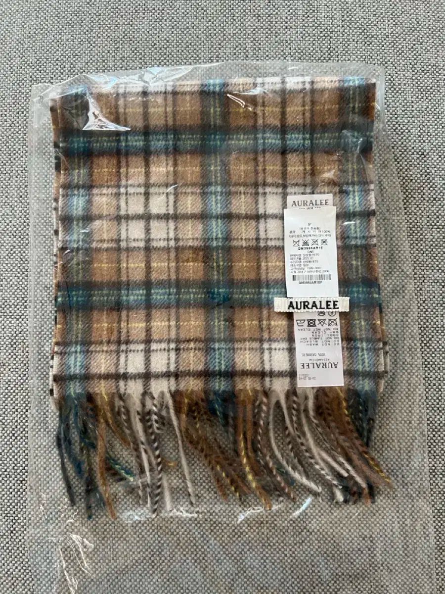 23aw オーラリー チェック マフラー