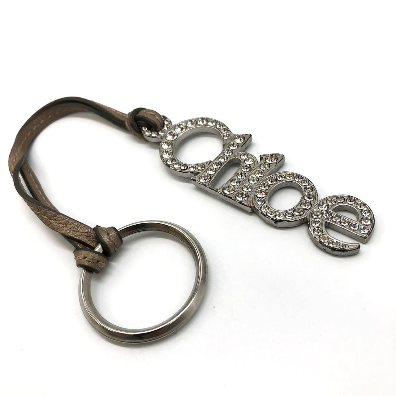 Chloe クロエ キーリング キーホルダー レザー メッキ シルバー ロゴ チャーム レディース メンズ ファッション ヴィンテージ