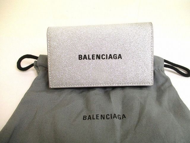 バレンシアガ BALENCIAGA エブリデイ グリッター レザー 6連 キーケース キーリング メンズ レディース