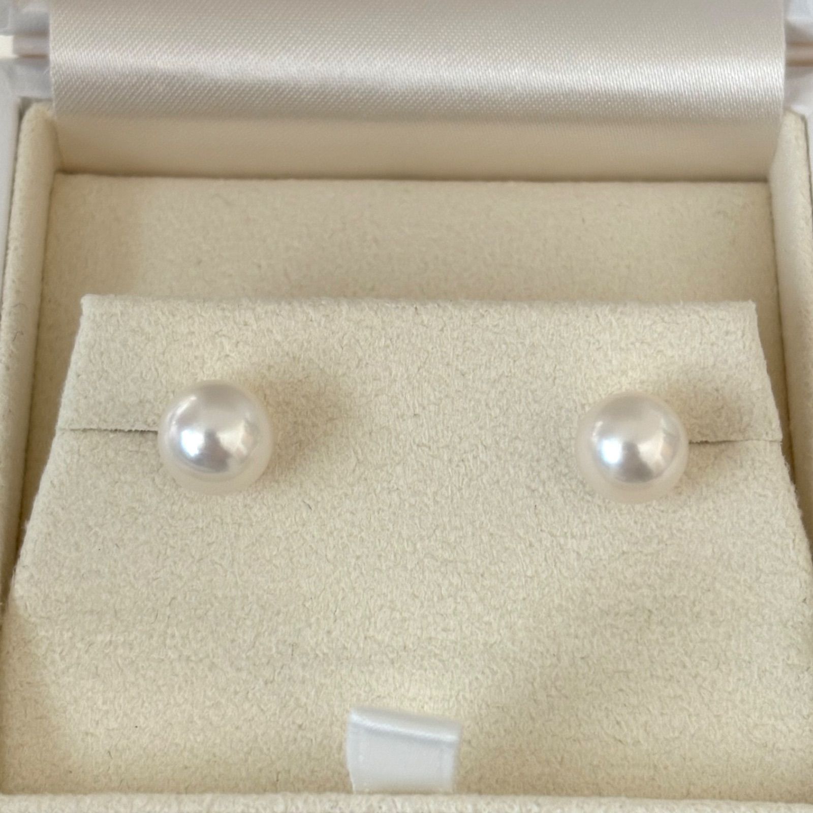 029【タサキ】K18 パール 約8.0mm/8.2mm ピアス - メルカリ