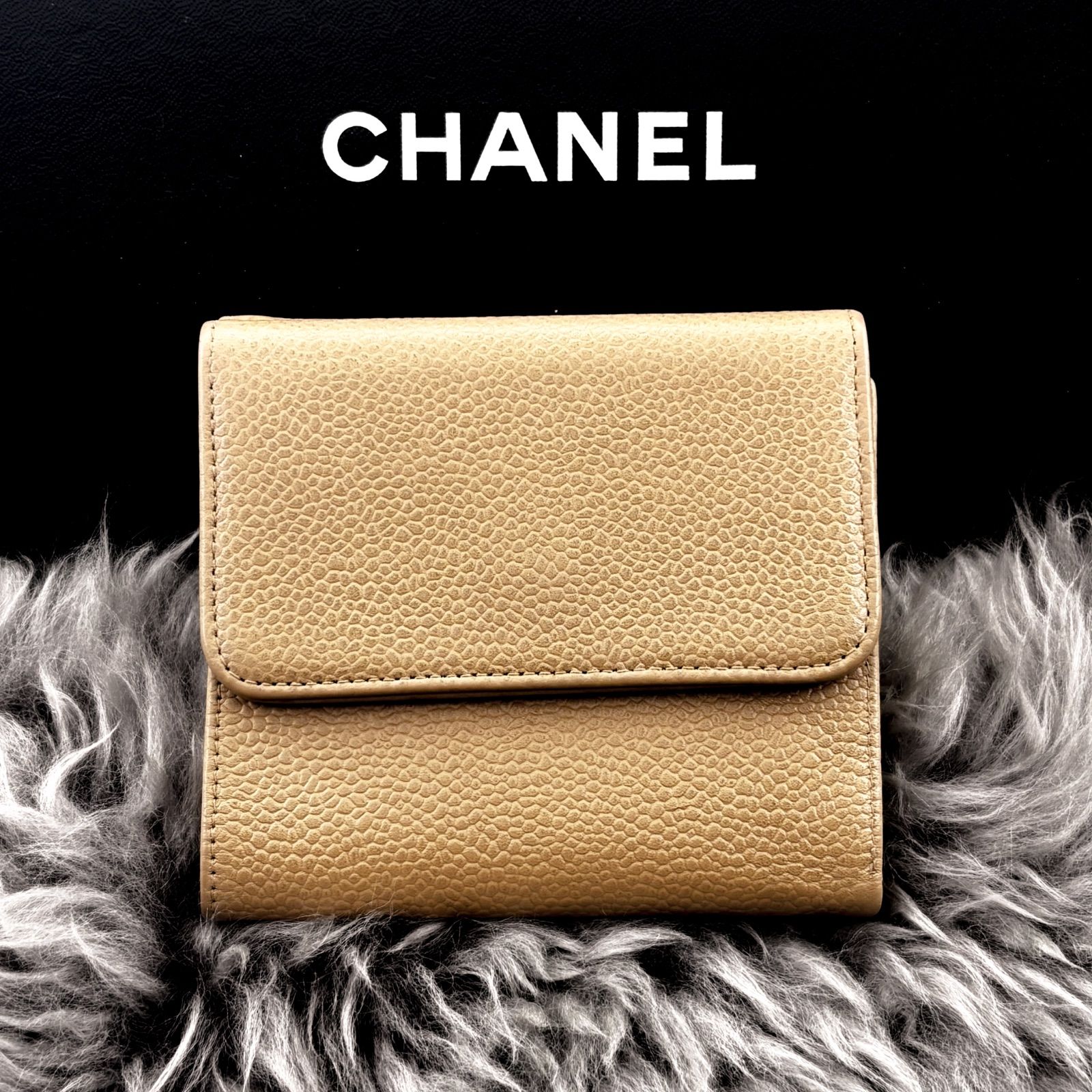 【極美品✨】シャネル 財布 ココステッチ キャビア Wホック 二つ折 美品✨】シャネル 財布 ココステッチ キャビア Wホック 二つ折 - メルカリ