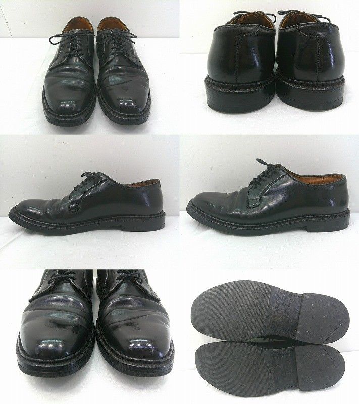 s25g-A726k ALDEN オールデン ドレスシューズ 革靴 ビジネスシューズ レザー 9901 サイズ8 ブラック 箱なし