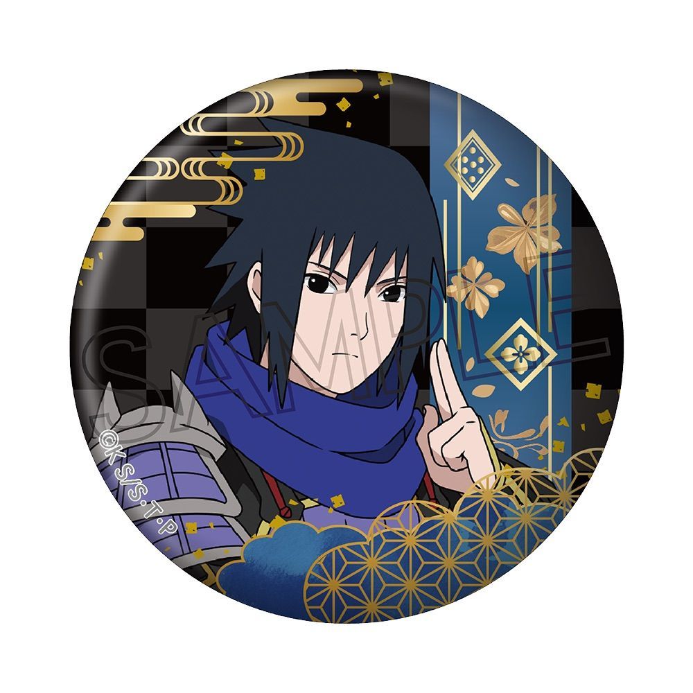 うちはサスケ NARUTO-ナルト- 疾風伝 箔押し缶バッジ 忍武者 サスケ
