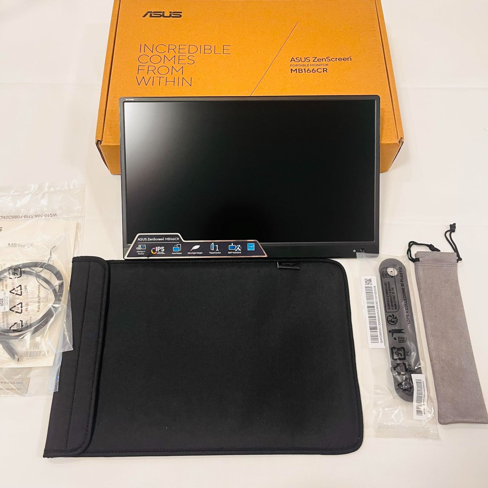 ASUS ポータブルモニター ZenScreen MB166CR-J 16インチ No2647