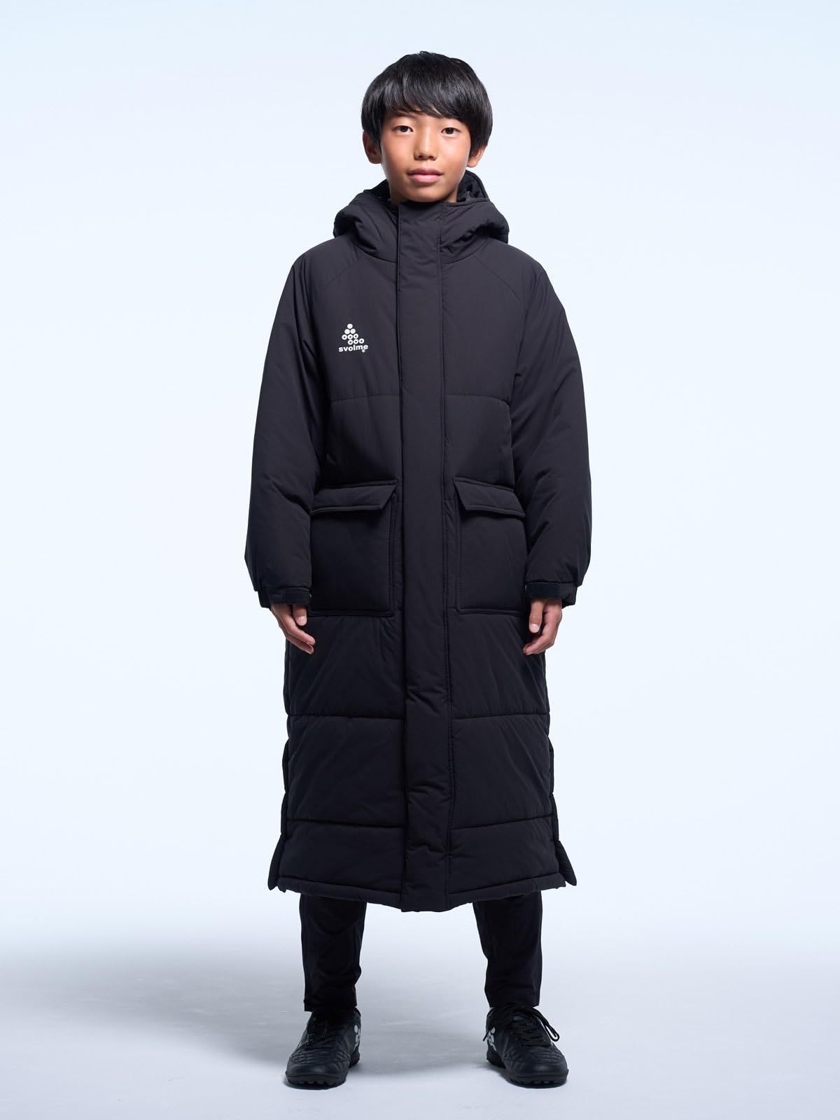 スボルメ SVOLME ジュニア サッカー フットサル Jr発熱中綿ベンチコート ブラック 1253-50804-010