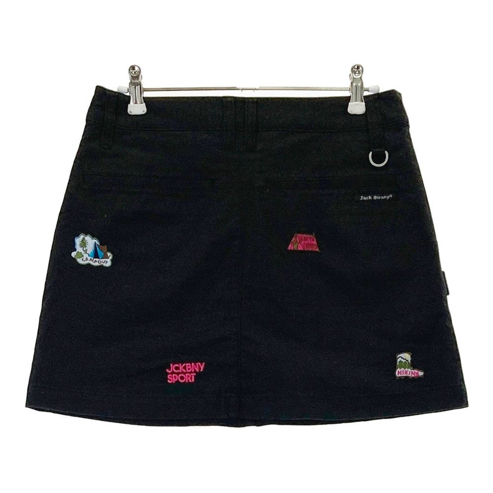 サイズ 1 JACK BUNNY ジャックバニー インナー付き ストレッチ スカート ブラック系 ゴルフウェア レディース ストスト