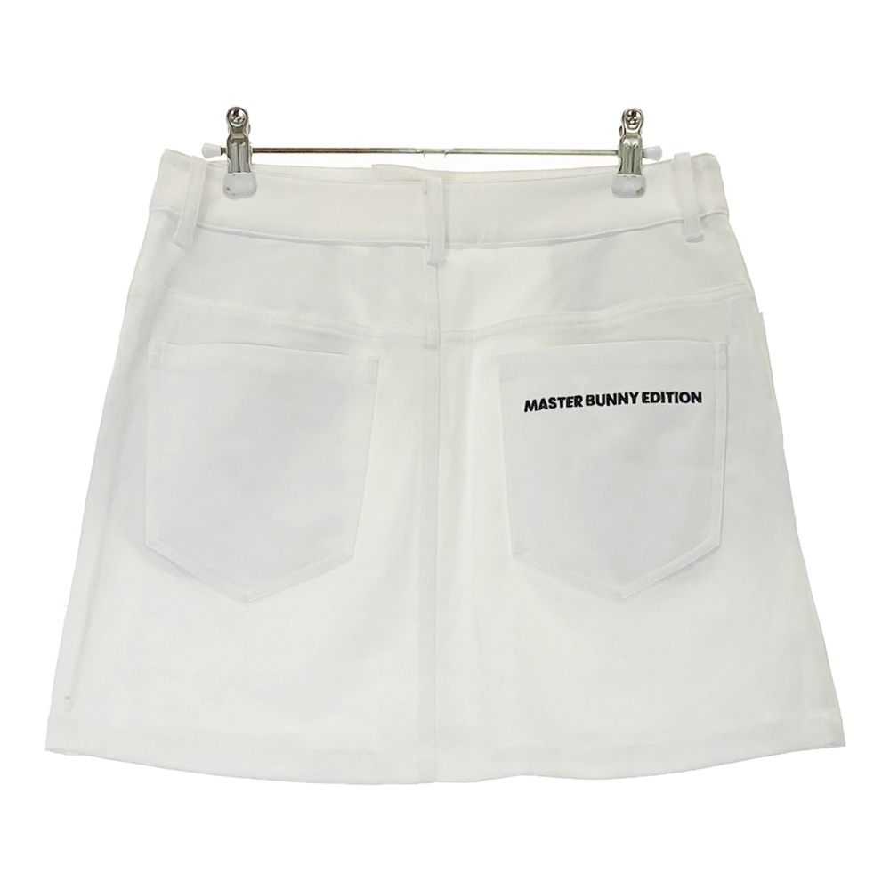 サイズ 1 MASTER BUNNY EDITION マスターバニーエディション ロゴ刺繍入りスカート ホワイト系 ゴルフウェア レディース ストスト