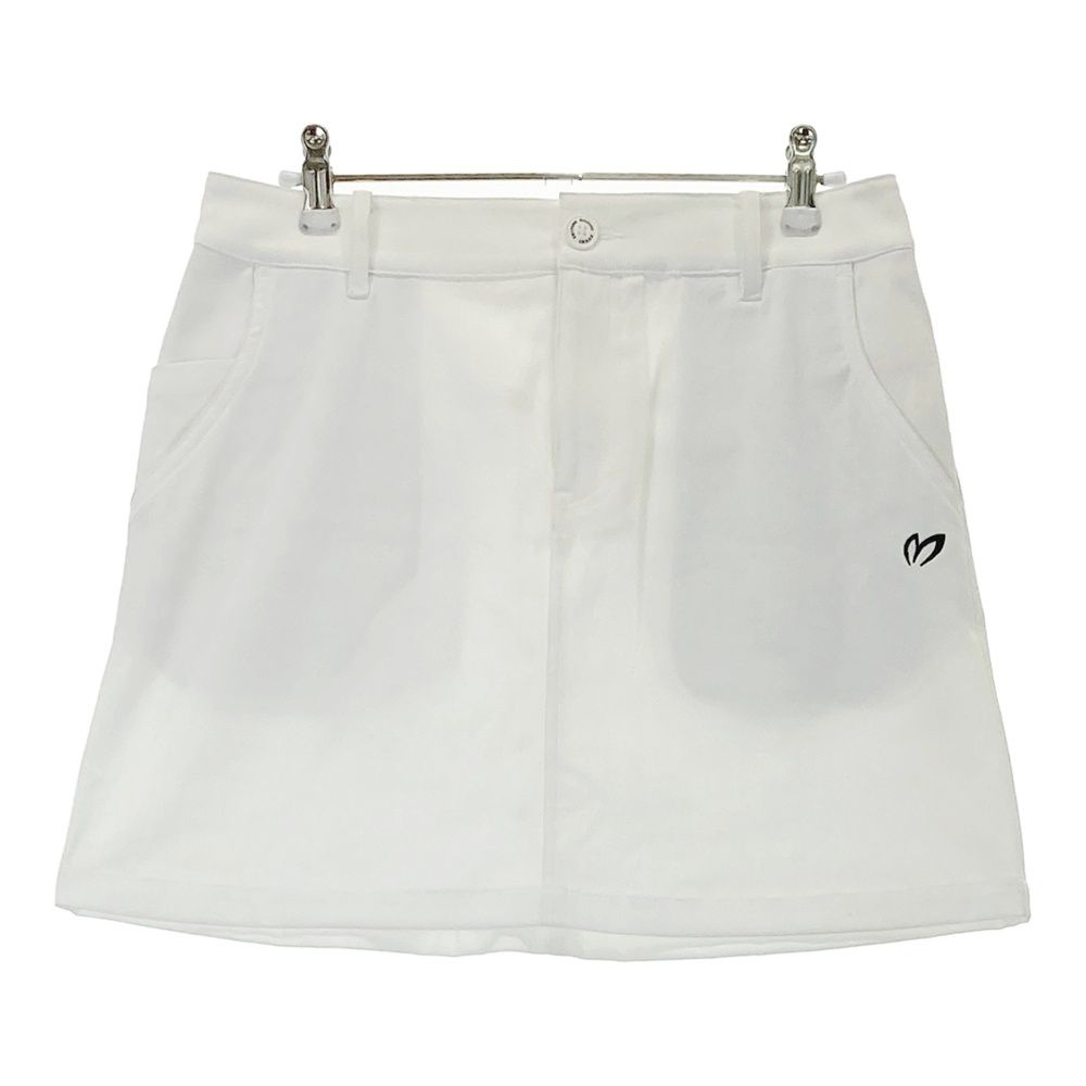 サイズ 1 MASTER BUNNY EDITION マスターバニーエディション ロゴ刺繍入りスカート ホワイト系 ゴルフウェア レディース ストスト