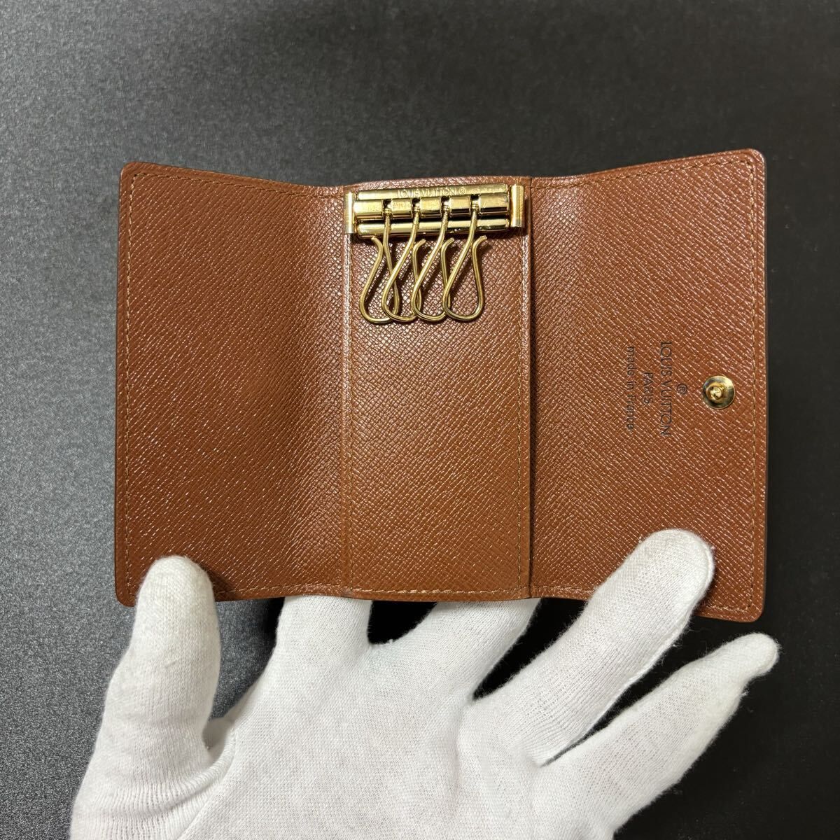 q33 Louis Vuitton ルイ ヴィトン ミュルティクレ 4 4連 キーケース 鍵
