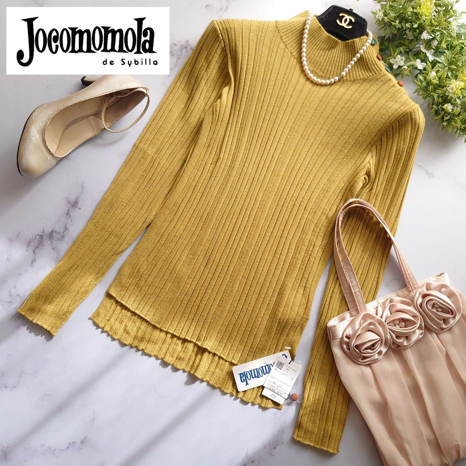 24AW ホコモモラ リブニット セーター ウール ハイネック