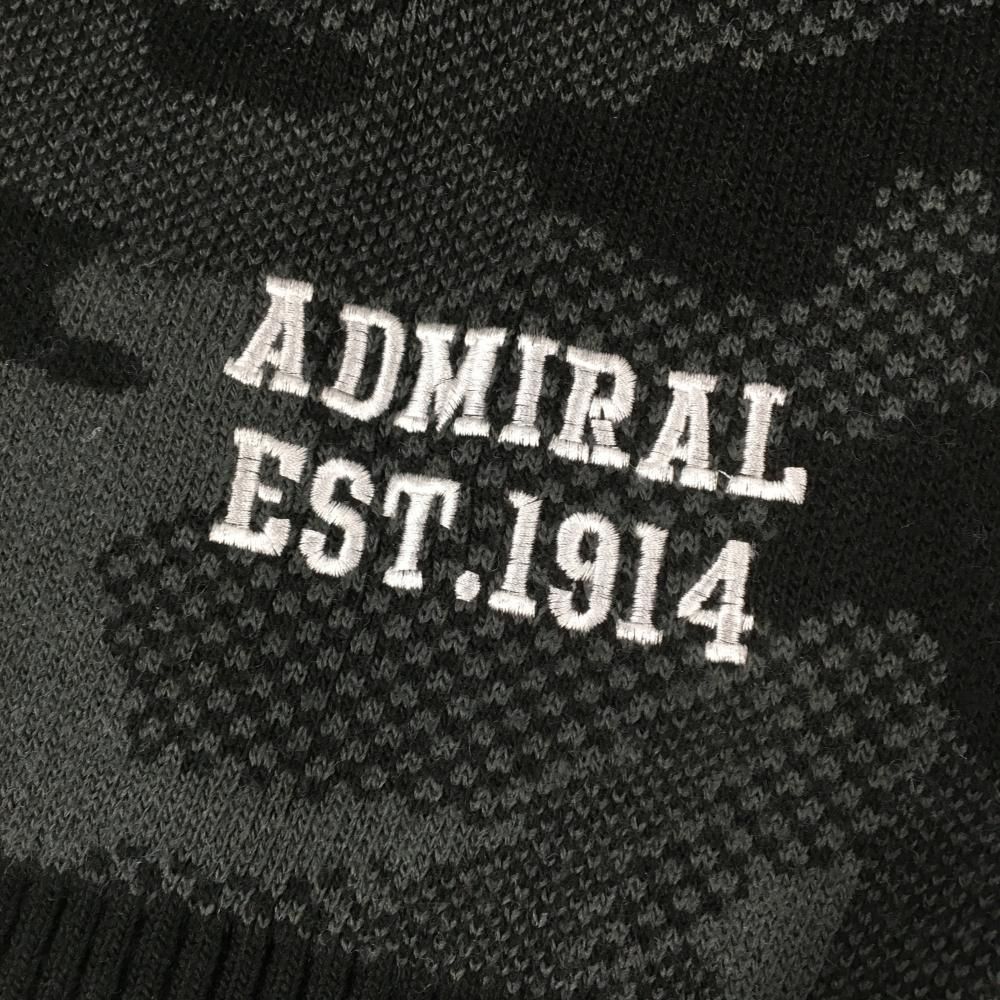 超美品】アドミラル セーター 黒×グレー カモフラ柄 迷彩 ニット