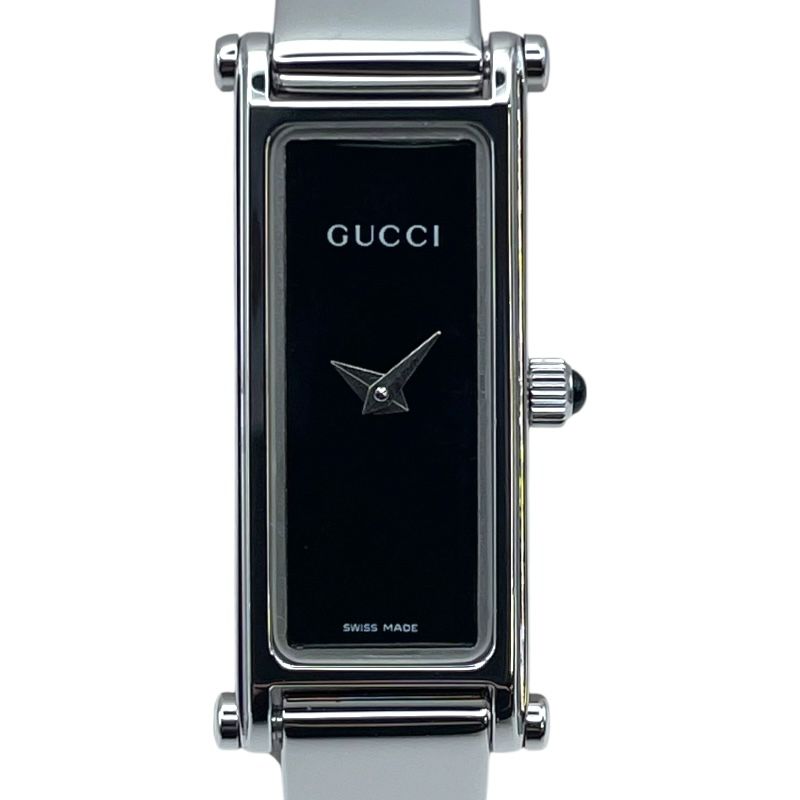 グッチ GUCCI バングルウォッチ 1500L ブラック SS クオーツ レディース 腕時計