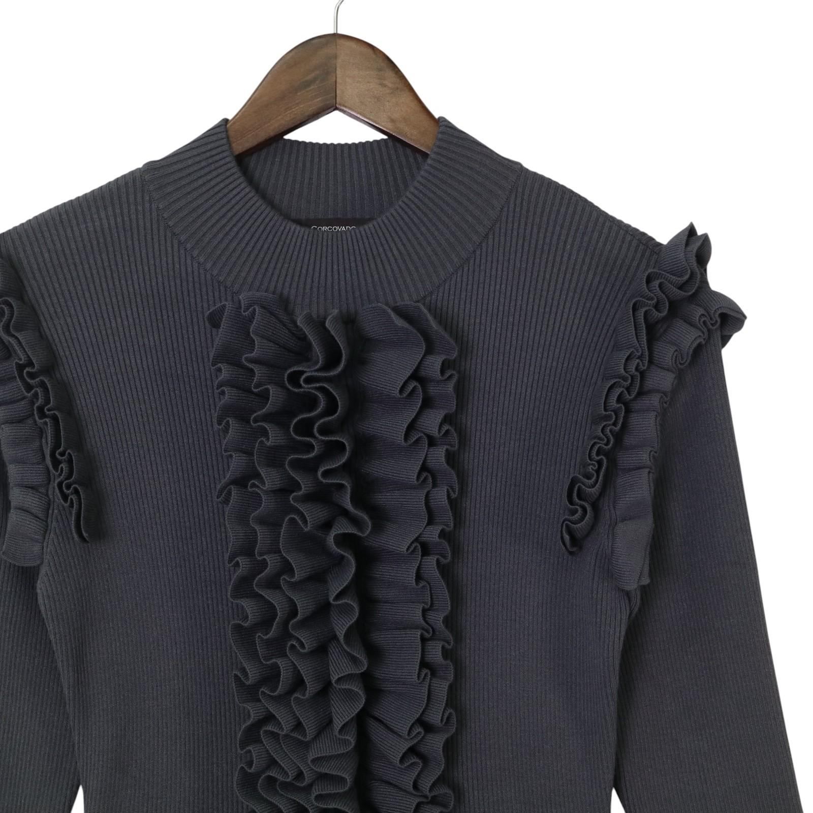 CORCOVADO コルコバード フリルリブニットワンピース